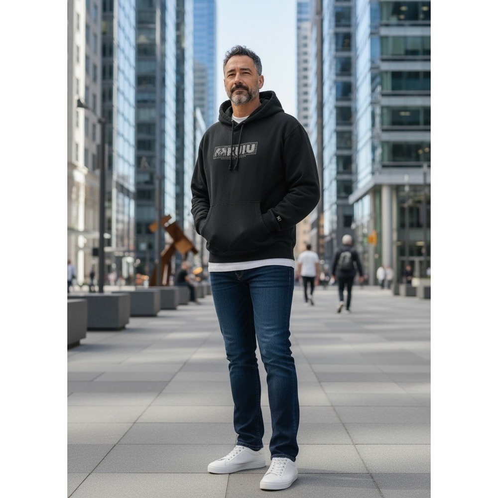 Kuiu Ultralight Hunting Mens Black Graphic Pullover Hoodie Sweatshirt Size Large
